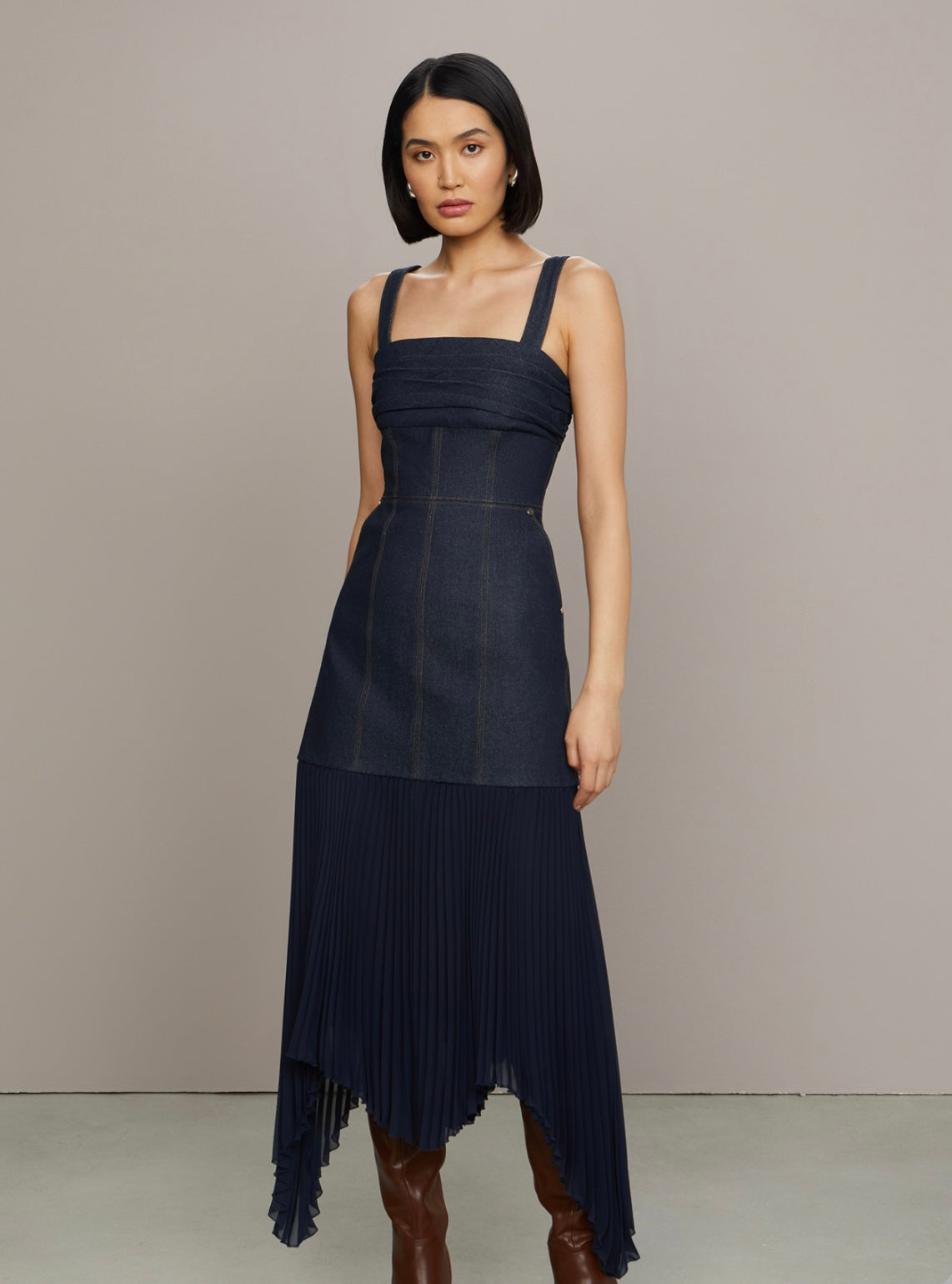 amur janey midi dress blue Janey Gown