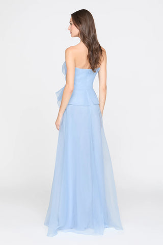 Theia Gilded Draped Rose Gown