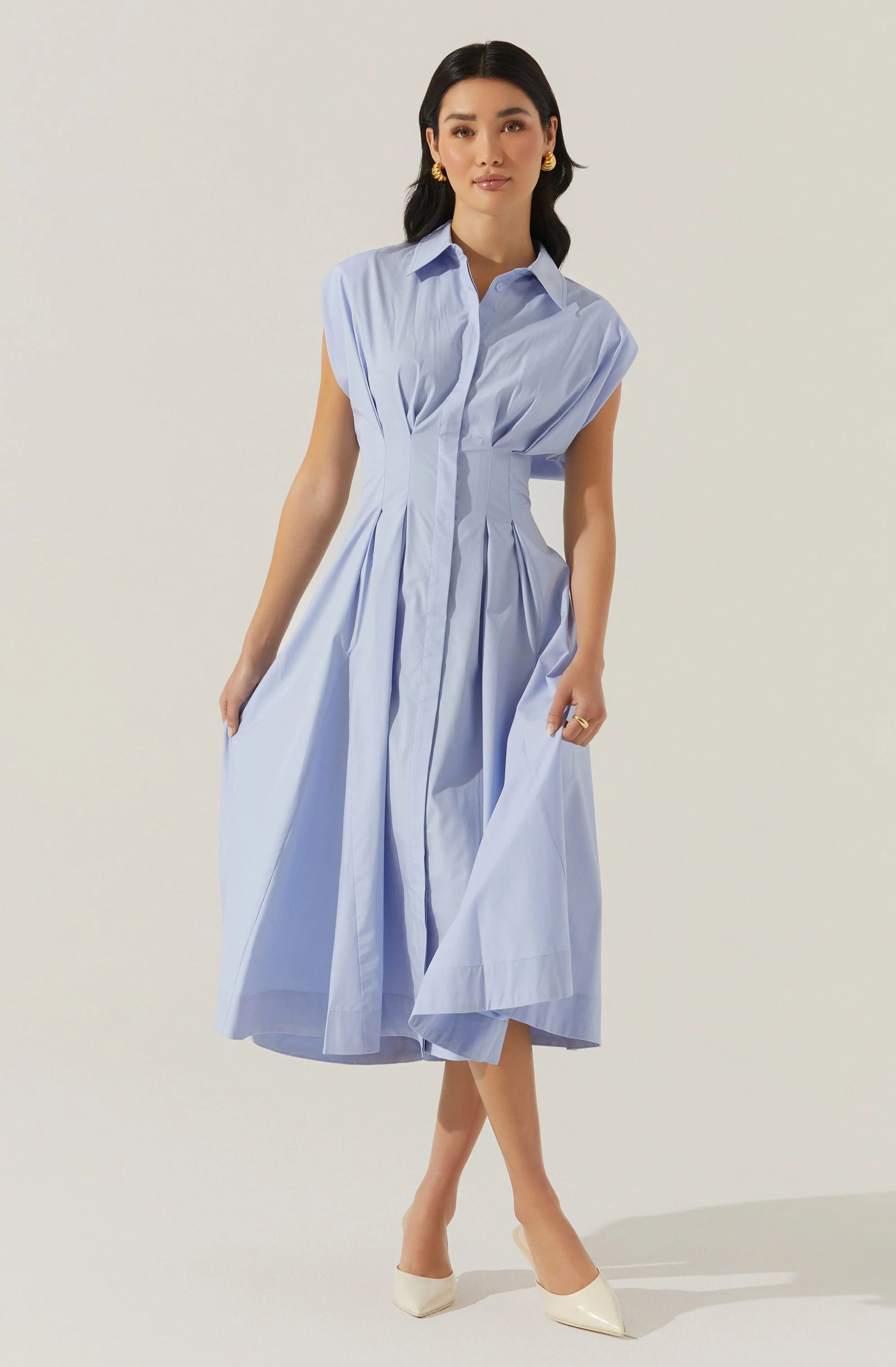 astr pleated dress Floral Ruffle Pleated Midi Dress