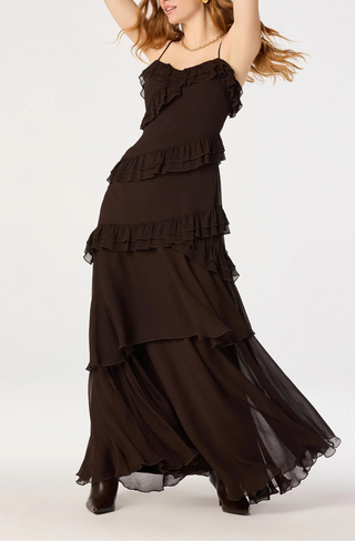 ASTR The Label Journee Tiered Ruffle Maxi Dress
