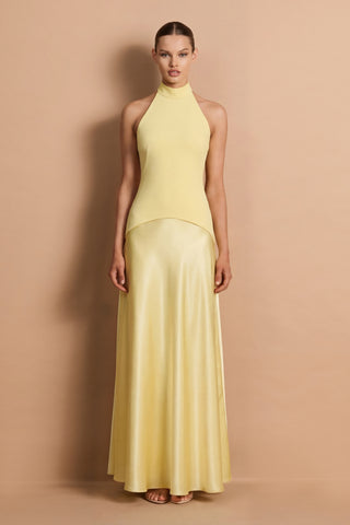 Nookie Alice High Neck Maxi in Lemon