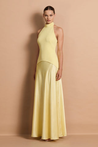 Nookie Alice High Neck Maxi in Lemon