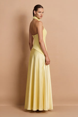 Nookie Alice High Neck Maxi in Lemon