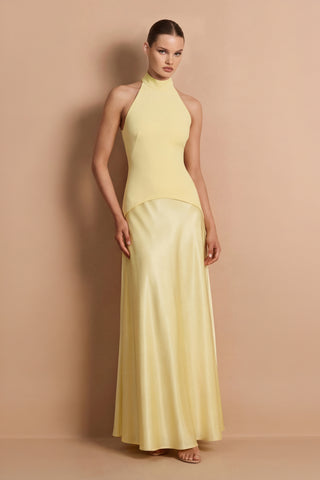 Nookie Alice High Neck Maxi in Lemon