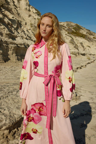 Aston Studio Lucille Dress Icing Phalae