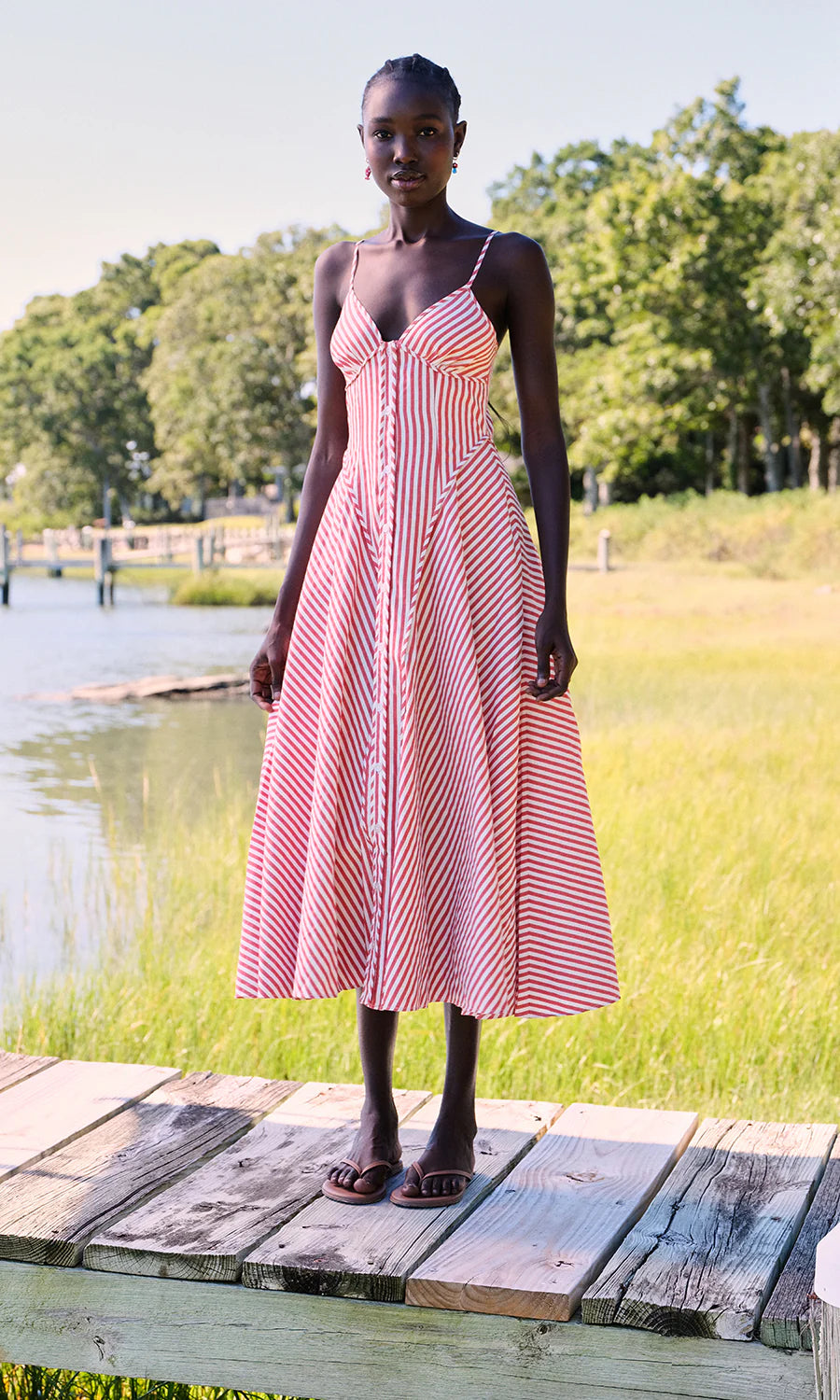 saylor sabella sleeveless midi dress Sabella Dress Saylor NYC