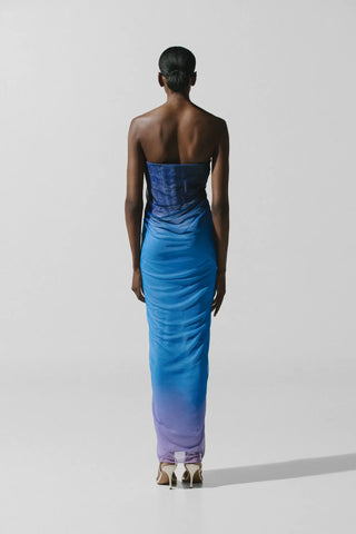 Baobab Lena Maxi Dress in Tramonto Blu