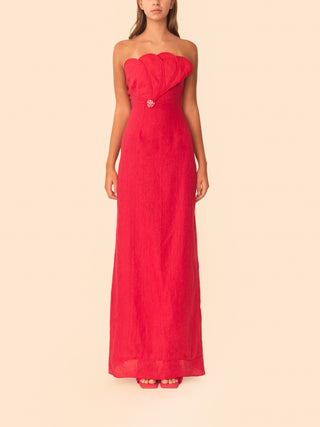 Azulu Bianca Maxi Dress in Cherry