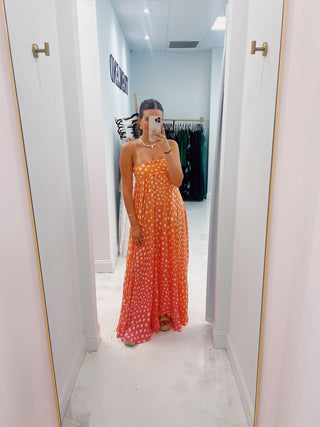 Woman in the Rococo Sand Blaire Maxi Dress