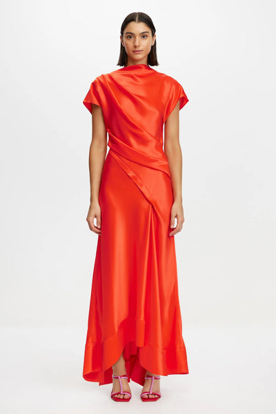 acler lochner satin draped dress WornOnTV: Cocoa's pink satin drape dress on Family Reunion | Talia Jackson