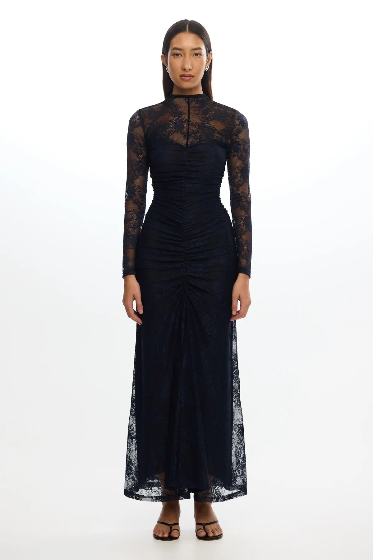 nida long sleeve dress Muslim Women Nida Cuffed Sleeve Abaya Dress #25938 Urgarment