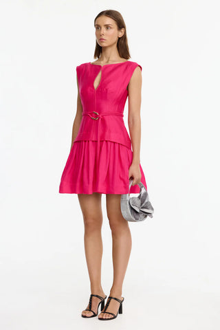 Acler Remly Mini Dress in Magenta