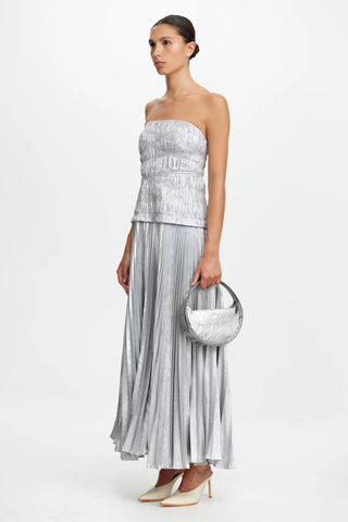 Acler Rockland Midi Dress in Dove Metallic