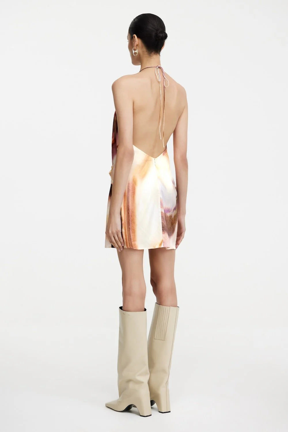 lacey mini dress Edikted Women's Marcia Chiffon Lacey Mini Dress