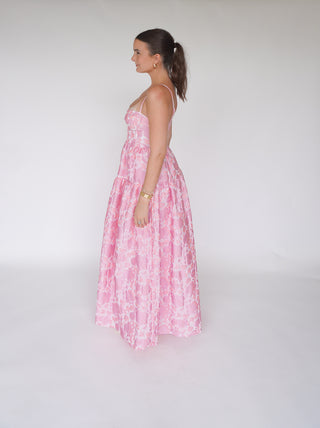 Maison Armory Windsor Maxi in Sugared Pink Jacquard