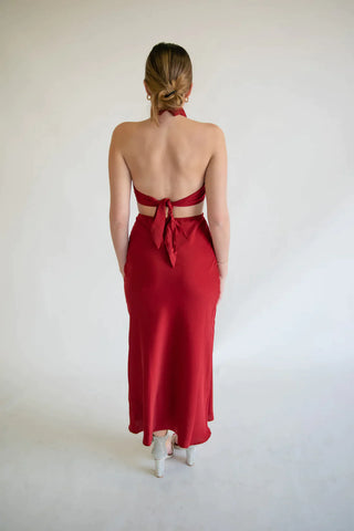 Claire Cutout Maxi Red - S