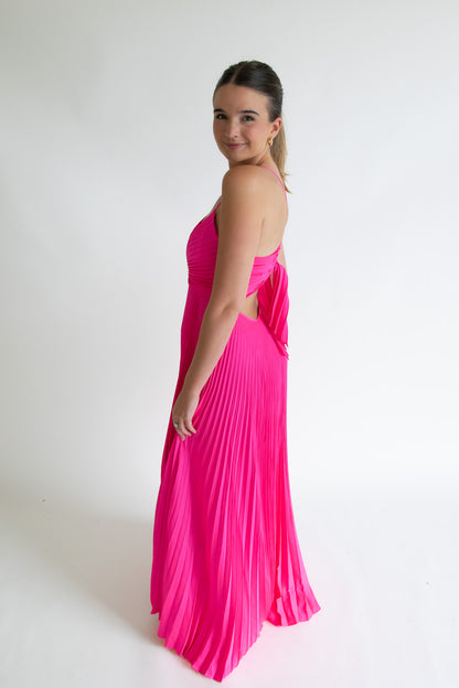 A.L.C Aries Dress in Hot Pink
