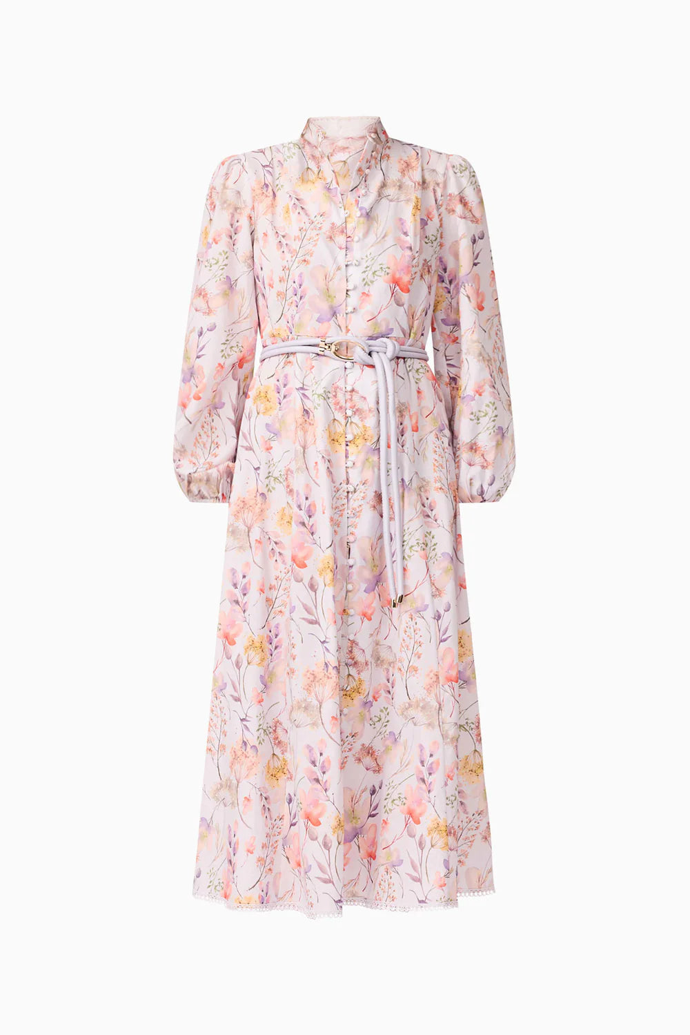 Elliatt Ines Midi Shirt Dress in Purple Floral TrenLend Elliatt Ines Midi Shirt Dress in Purple Floral TrenLend