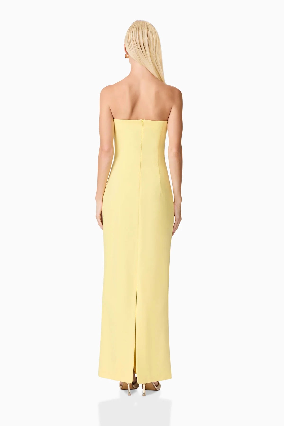 Elliatt Evee Strapless Maxi Dress in Yellow TrenLend Elliatt Evee Strapless Maxi Dress in Yellow TrenLend