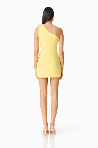 Elliatt Hope One Shoulder Mini Dress in Yellow