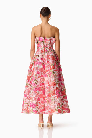 Elliatt Floralie Strapless Gown in Pink Floral