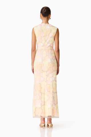 Elliatt Zaria Sleeveless Gown In Yellow Floral