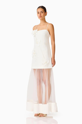 Elliatt Reina Applique Gown in White