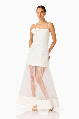 Elliatt Reina Applique Gown in White