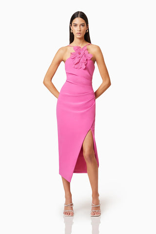 Elliatt Janelle 3D Midi Dress in Pink