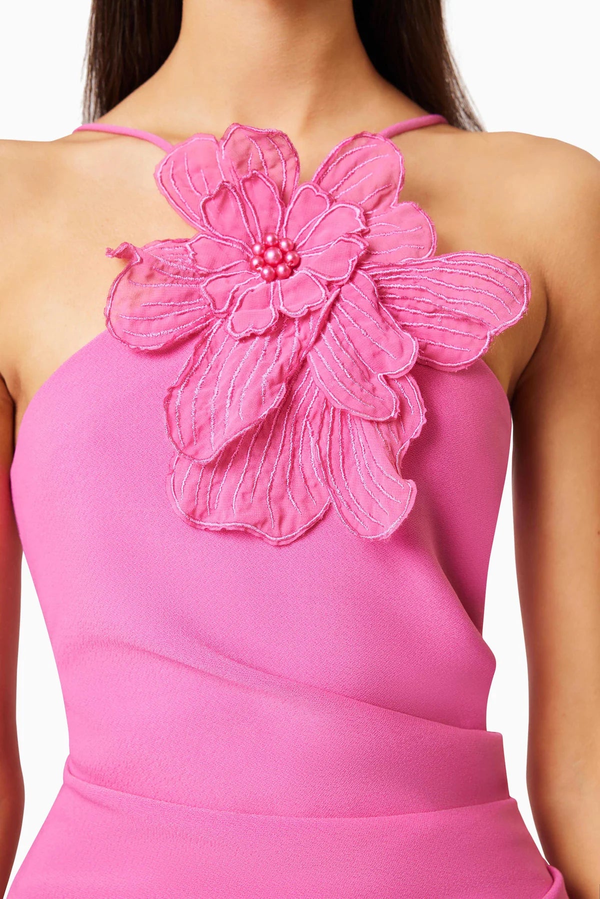 Elliatt Janelle 3D Midi Dress in Pink TrenLend Elliatt Janelle 3D Midi Dress in Pink TrenLend