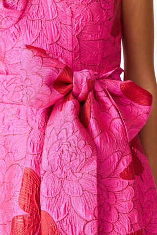 Elliatt Lorena Jacquard Strapless Gown in PInk