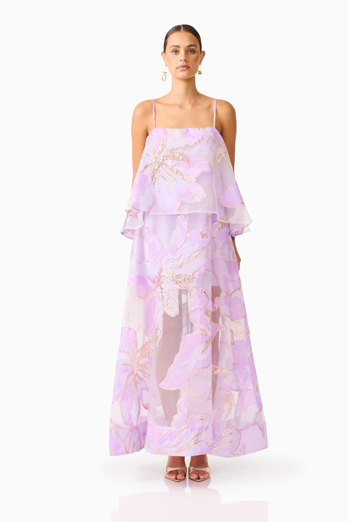 Elliatt Elysia Tiered Gown in Floral – TrenLend