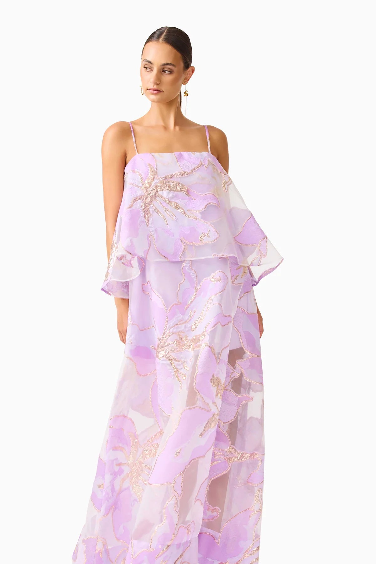 Elliatt Elysia Tiered Gown in Floral