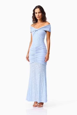 Elliatt Valencia Lace Gown in Blue