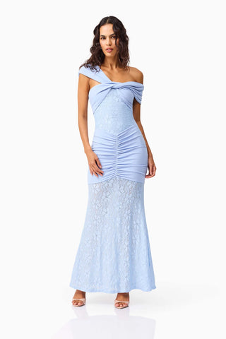 Elliatt Valencia Lace Gown in Blue