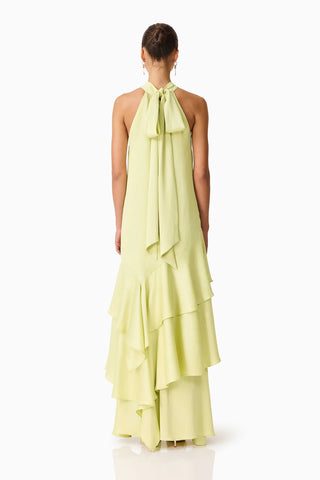 Elliatt Varella Halter Gown in Pistachio Green
