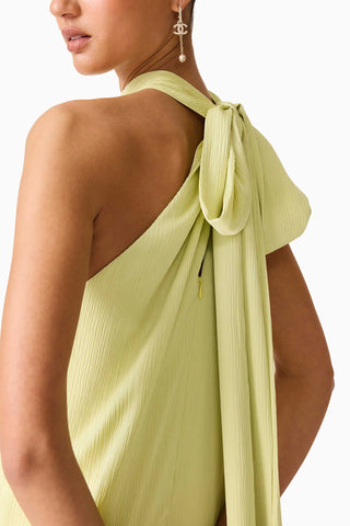 Elliatt Varella Halter Gown in Pistachio Green