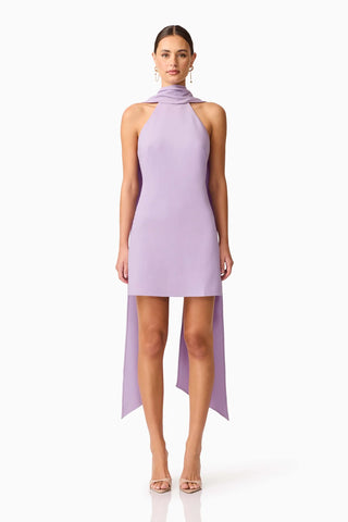 Elliatt Mira Halter Mini Dress in Purple