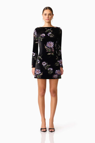 Elliatt Clio Long Sleeve Mini in Black