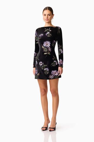 Elliatt Clio Long Sleeve Mini in Black