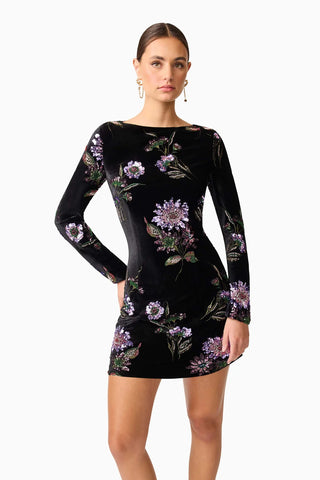 Elliatt Clio Long Sleeve Mini in Black