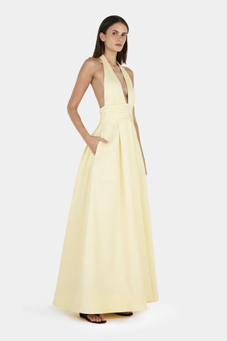 Hansen & Gretel Evalina Taffeta Gown in Butter