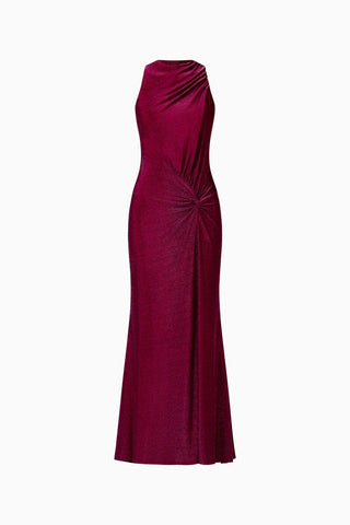Elliatt Genovia High Neck Gown in Garnet Pink