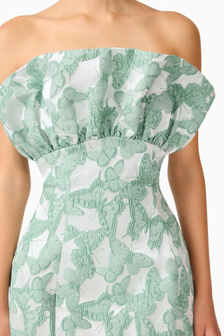 Elliatt Lisette Ruffle Mini Dress in Sea Green