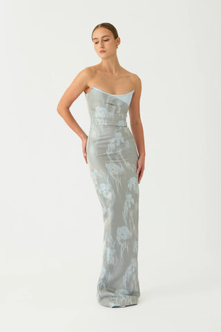 Sau Lee Savie Jacquard Gown