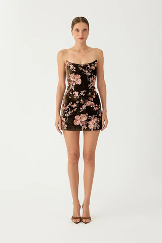 Sau Lee Anna Embroidered Mini Dress