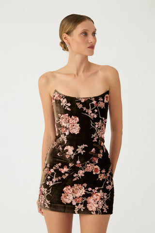 Sau Lee Anna Embroidered Mini Dress
