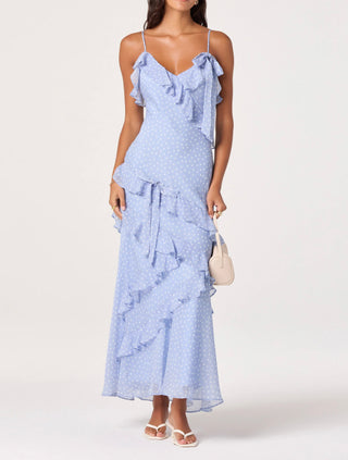 ASTR The Label Amiya Chiffon Maxi Dress