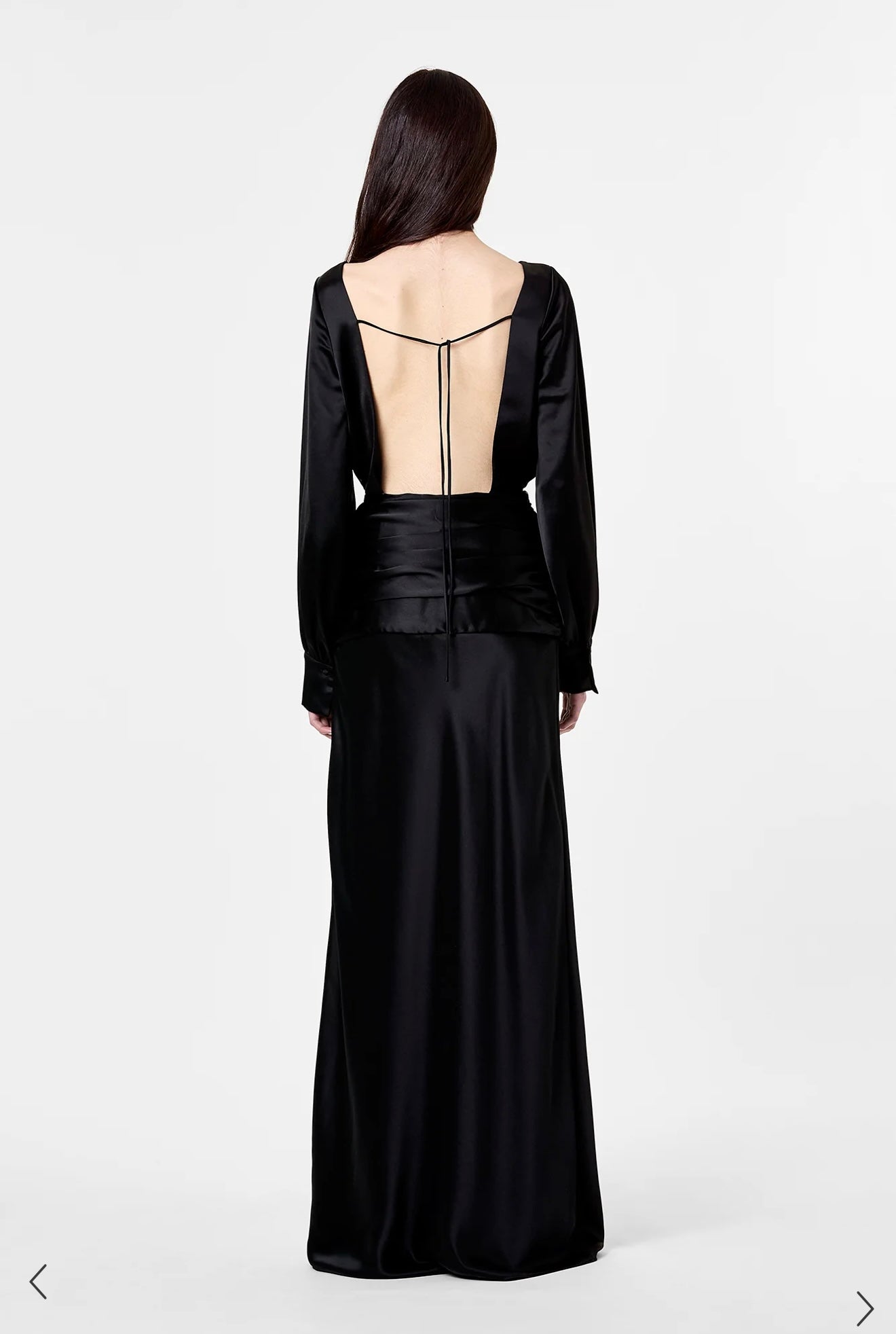 nicholas backless dress Zaire Open Back Gown