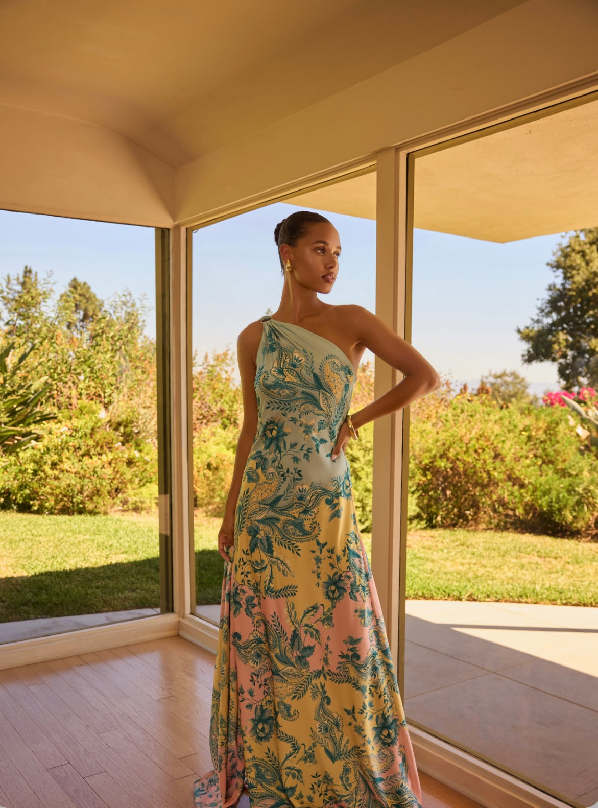 Hemant & Nandita One Shoulder Dress TrenLend Hemant & Nandita One Shoulder Dress TrenLend